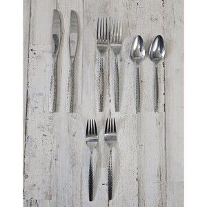 Set of 8 Oneida Community VENETIA Stainless Salad Forks Appetizer Spoons Knives